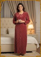 Solid Velvet Meternity Nighty 