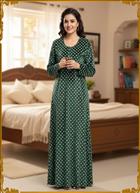 Solid Velvet Meternity Nighty 