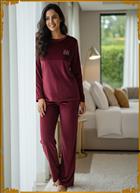 Solid Velvet Meternity Nighty 