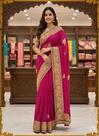 Georgette Saree Pink 
